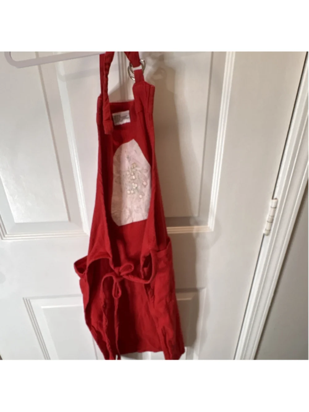 All-Clad Kiss The Cook Red Cotton Christmas Chef Apron w/ Pockets, Adjustable